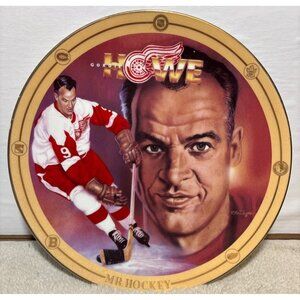 Limited Edition Bradford Exchange Mr. Hockey Gordie Howe Porcelain Plate Sign #